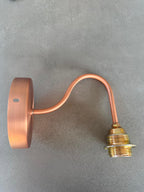 S-vormige metalen wandarmatuur - koper E14/E27