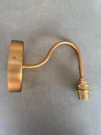 S-vormige metalen wandarmatuur - geborsteld brons E14/E27