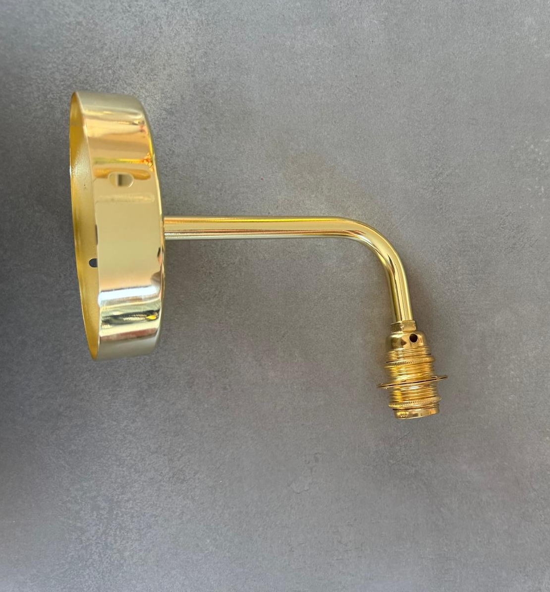 Gebogen metalen wandarmatuur - messing E14/E27