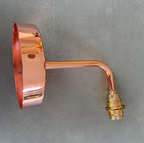 Gebogen metalen wandarmatuur - koper E14/E27