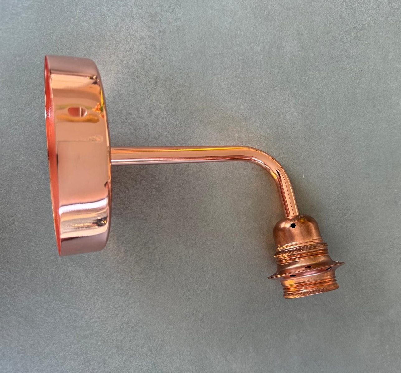 Gebogen metalen wandarmatuur - koper E14/E27